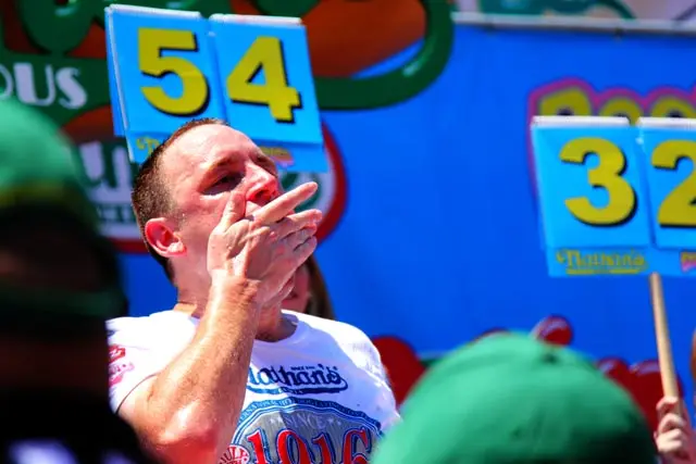 Joey Chestnut, victorious yet again